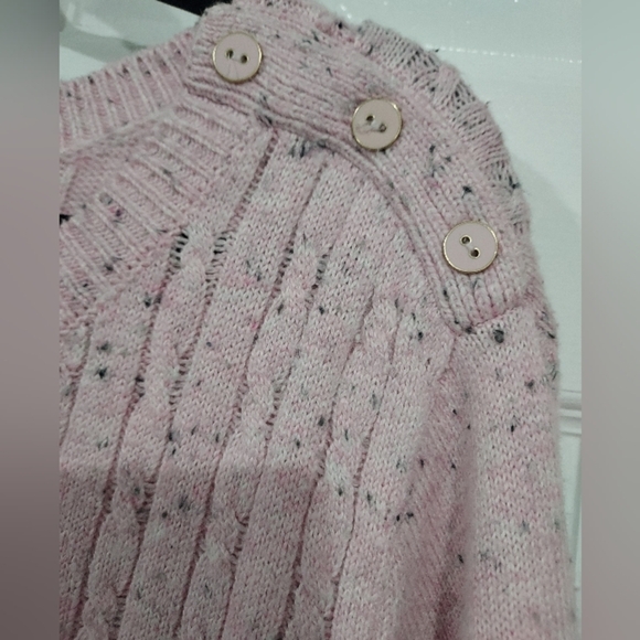 Talbots Woman Pink Cableknit Crewneck Sweater in Size 3X - Picture 8 of 12